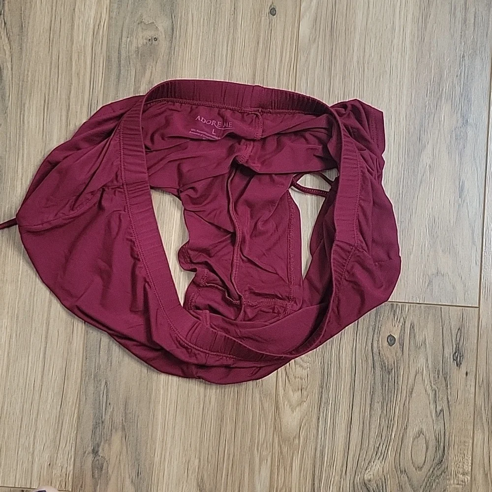 Adore Me Laura Dark Red Pajama Set
